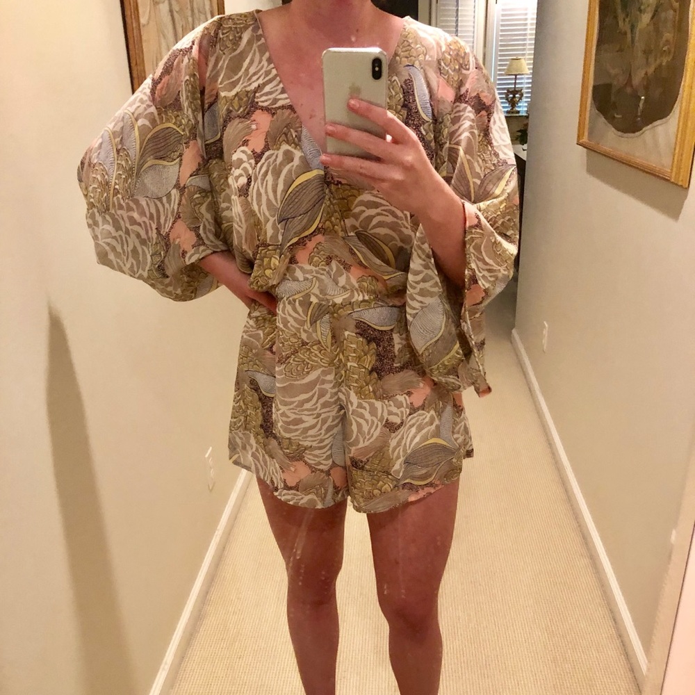 Lunik Floral Backless Romper | Large